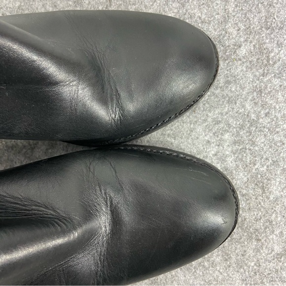 Lavorazione Artigiana Italy Super Soft Black Leather Suede Wrap Ankle BootsSize7 - Picture 6 of 13